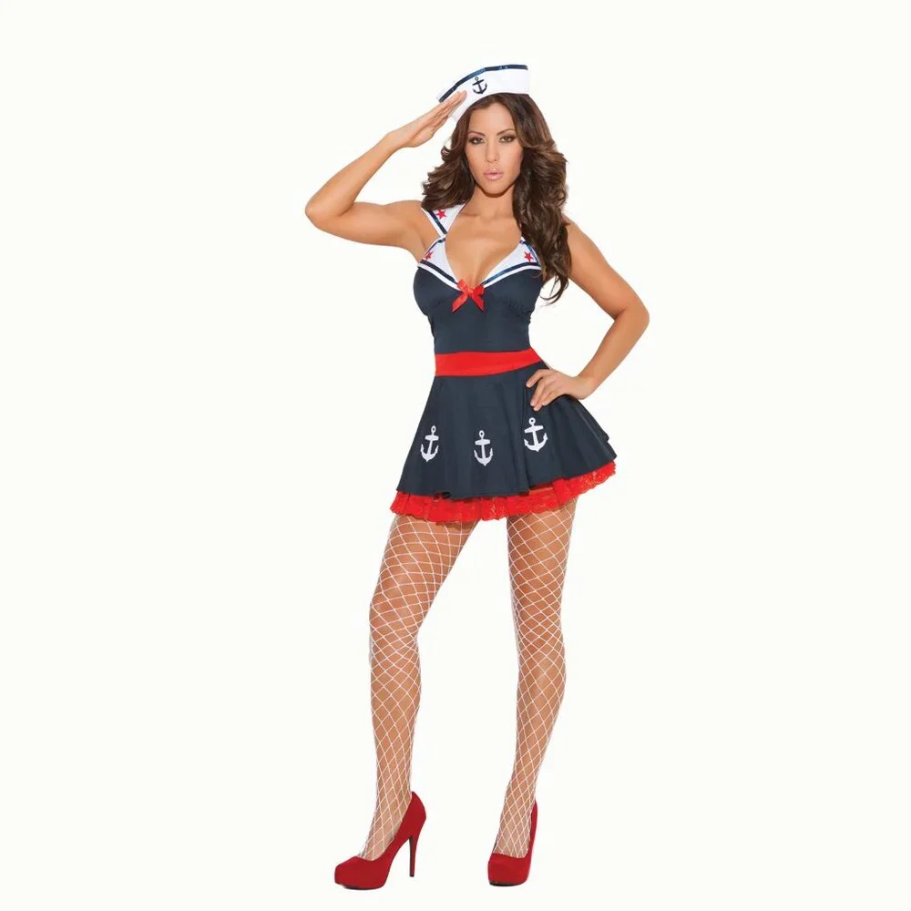Sexy Sailor Delight 2pc Costume | Retro Nautical Pinup Look - Picture 3 of 9